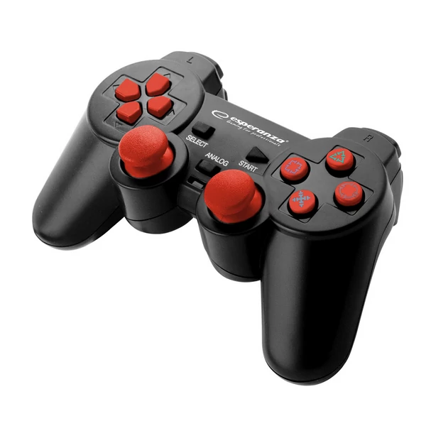 Esperanza Corsair Gamepad PS2/PS3/PC fekete-piros