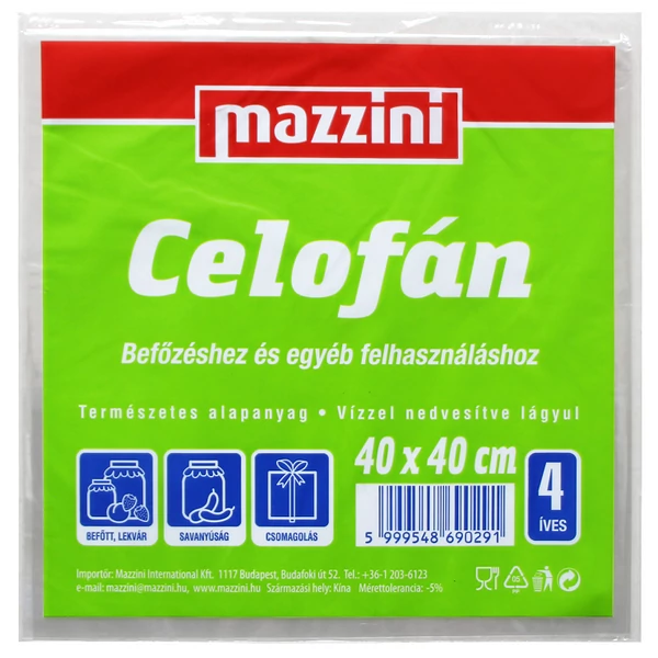Mazzini befőzési celofán 4ív 40x40cm