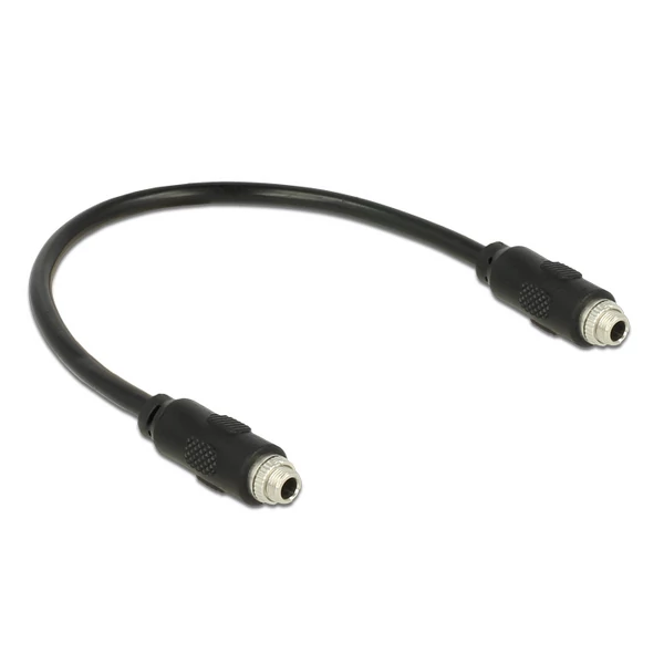 Delock 3.5 mm sztereó jack kábel anya csavarmenetes > 3.5 mm sztereó jack anya csavarmenetes 25 cm