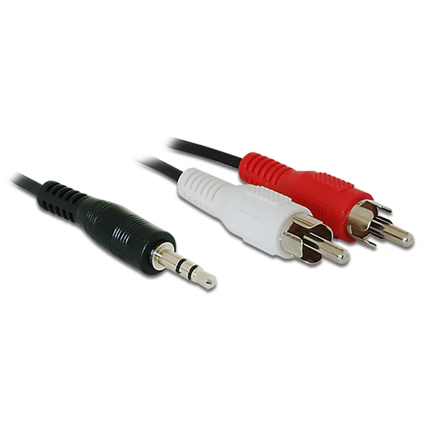 Delock audio kábel, DC jack 3.5 mm apa > 2x RCA apa, 1.5 m