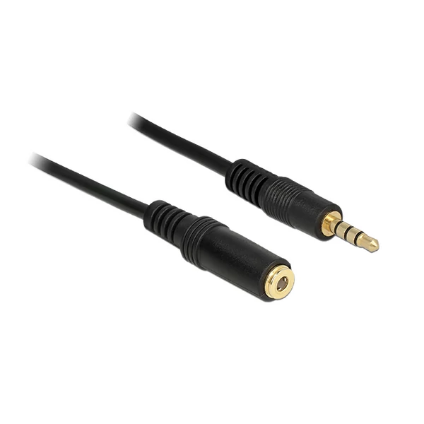 Delock hosszabbító kábel sztereó 3.5 mm jack apa / anya iPhonehoz 4 érintkezős 2 méteres