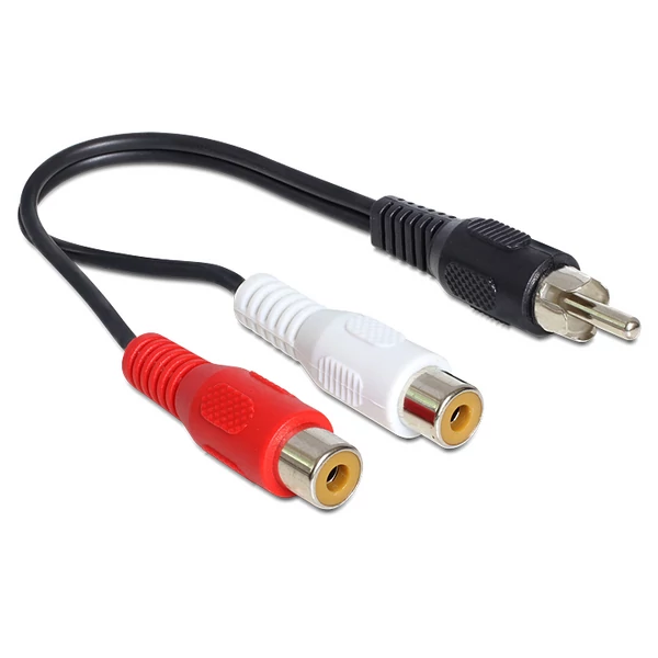 Delock RCA 2 x anya > RCA 1 x apa kábel, 0,2 m