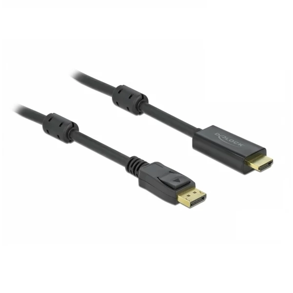 Delock Aktív DisplayPort 1.2 - HDMI kábel 4K 60 Hz 1 méter hosszú