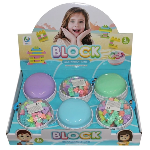 Játék építőkocka készlet pasztell KR5439