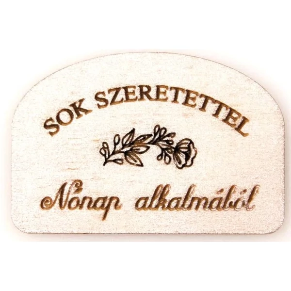 Feliratos fa tábla nőnap alkalmáből 6x4cm pezsgő MT9-23