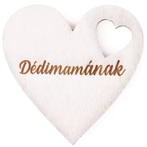 Feliratos fa tábla szivecske dédimamának 5cm 6db MT9-154