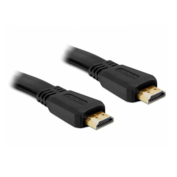 Delock High Speed HDMI Ethernet kábel - A apa/apa 5,0m lapos