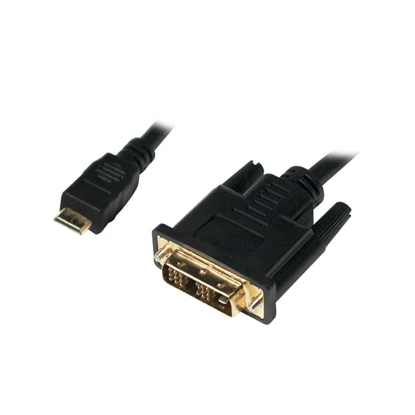 LOGILINK Mini-HDMI apa  DVI-D kábel apa, 1.0 m