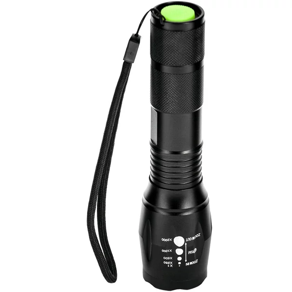 Entac fókuszálható elemlámpa biciklikormány adapterrel 5W