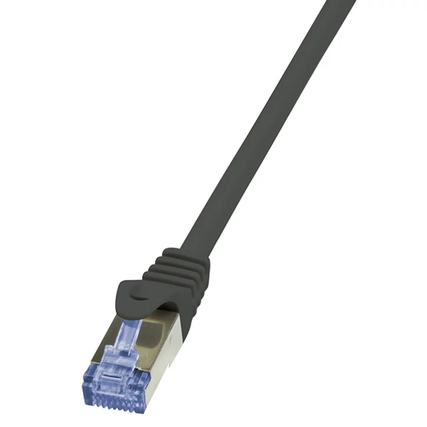 LogiLink CAT6A S/FTP Patch Cable PrimeLine AWG26 PIMF LSZH black 0,25m