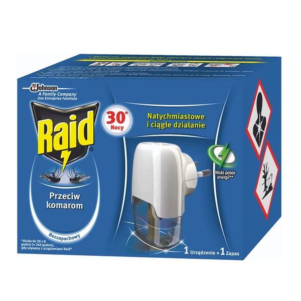 Raid elektromos szúnyogirtó készülék+folyadék 30 éjszaka