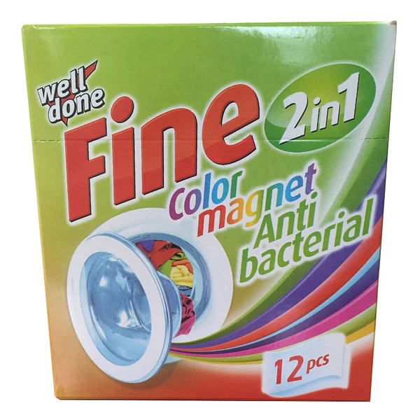 Well done fine antibacterial színvédő kendő 12db