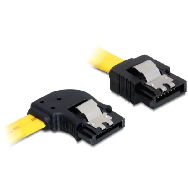 Delock SATA 6 Gb/s bal / egyenes kábel, fém, 50 cm