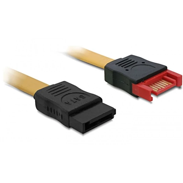 Delock SATA hosszabbító kábel, 100cm sárga