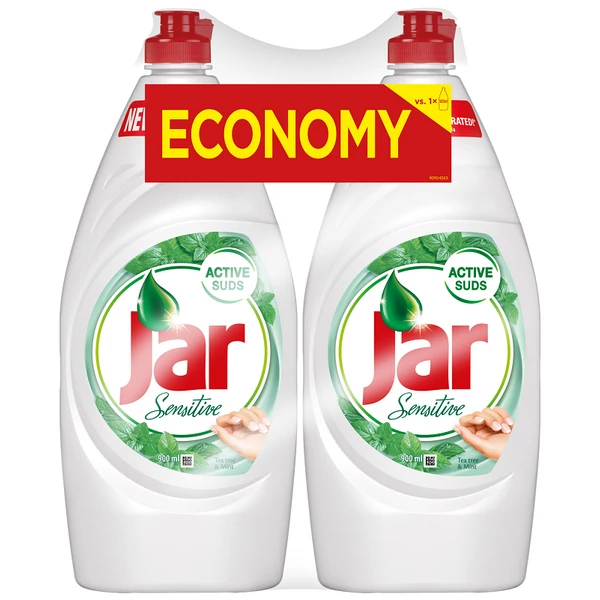 Jar tea tree&mint folyékony mosogatószer 2x900ml