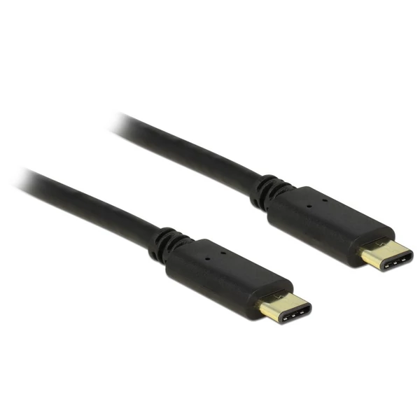 Delock Kábel USB Type-C 2.0 dugó > USB Type-C 2.0 dugó 2,0 m fekete