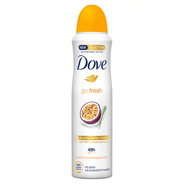Dove Go Fresh passiógyümölcs & citromfű izzadásgátló spray dezodor 150ml