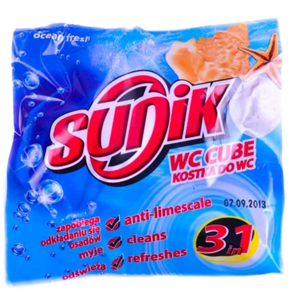Sunik/Dix 3in1 WC kosár rúddal óceán illatban 35g