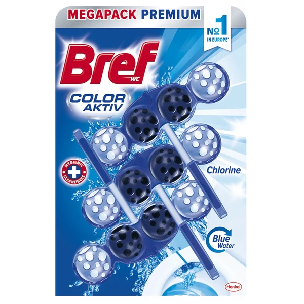 Bref premium color aktiv chlorine 3x50g wc illatosító