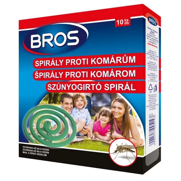 Bros szúnyogirtó spirál 10db