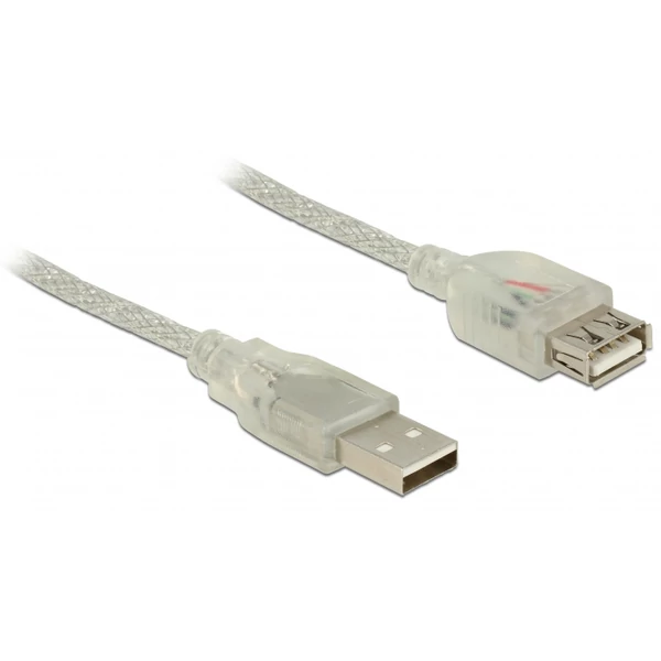 Delock USB 2.0-s bővítőkábel A-típusú csatlakozódugóval > USB 2.0-s, A-típusú csatlakozóhüvellyel, 0