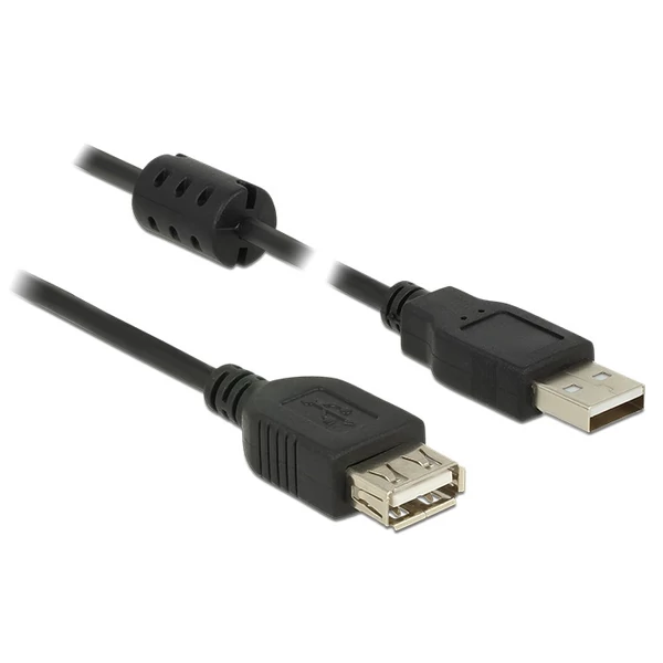 Delock USB 2.0-s bővítőkábel A-típusú csatlakozódugóval > USB 2.0-s, A-típusú csatlakozóhüvellyel, 2