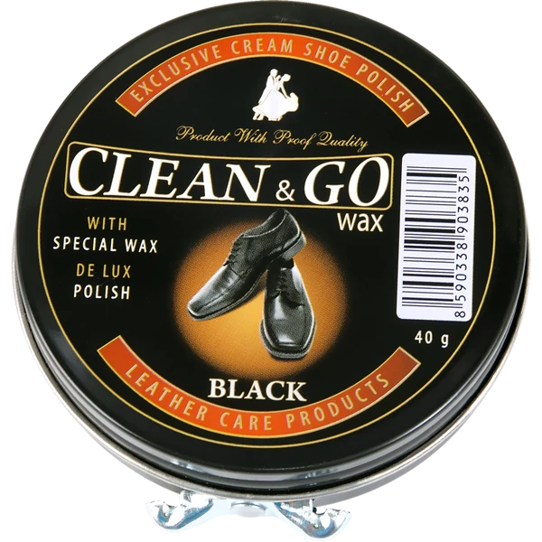 Clean & Go fekete dobozos cipőkrém 40g