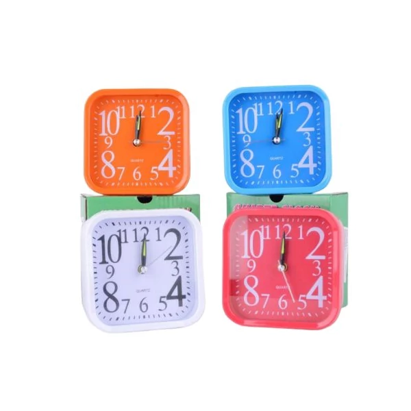Asztali színes ébresztőóra 10x10cm 180776