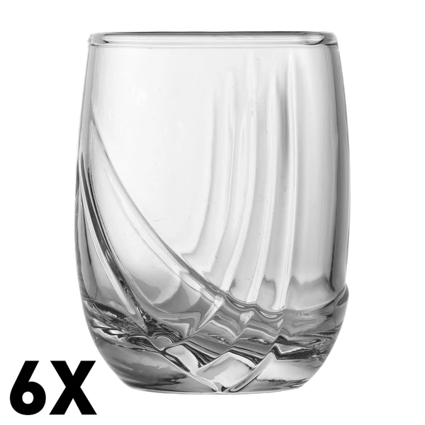 Glory üveg pohár 2dl 6db