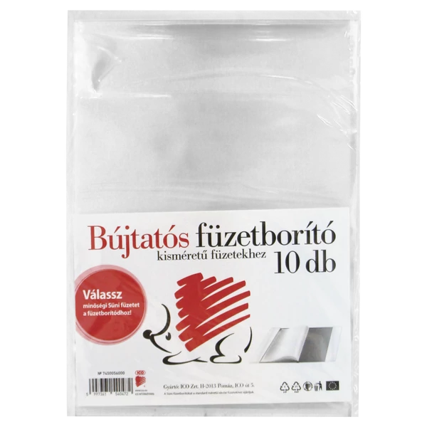 ICO süni füzetborító a/5 bújtatós 10db
