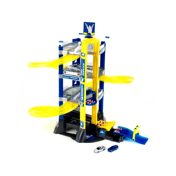 Michelin 4 szintes parkolóház szett autókkal