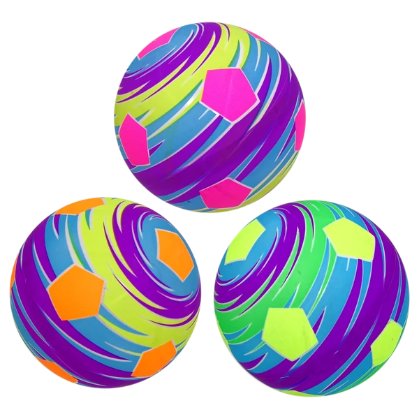 Játék labda 22 cm neon spirálmintás többféle 71983