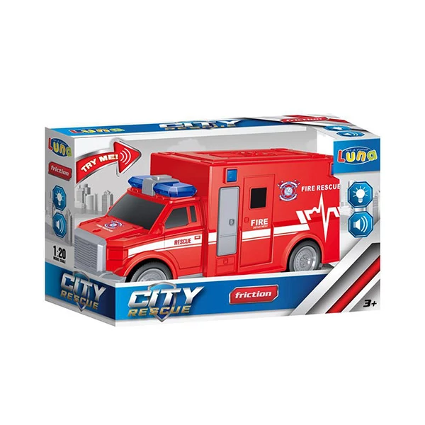 City Rescue lendkerekes tűzoltósági autó fénnyel és hanggal