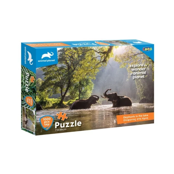Animal Planet: Elefántok a tóban 1000db-os puzzle