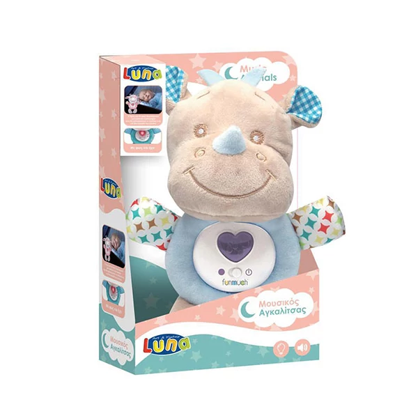 Orrszarvú plüss éjszakai fény hanggal