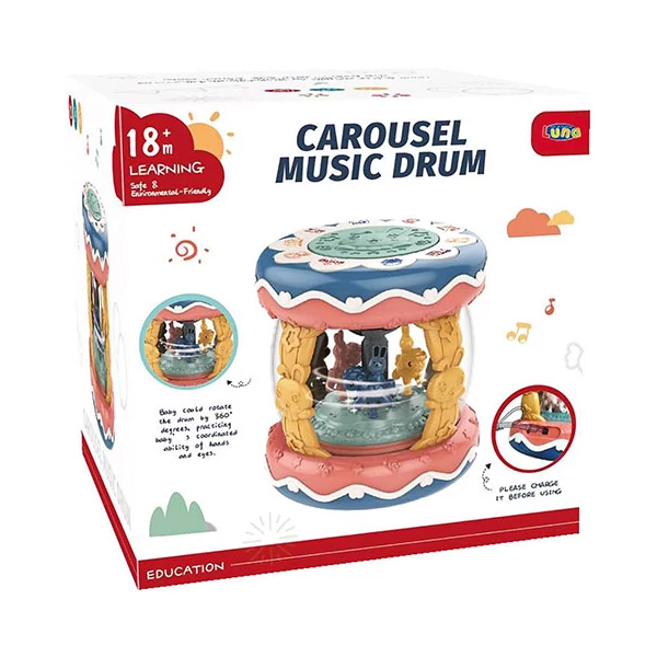 Állatos zenélő körhinta bébi játék