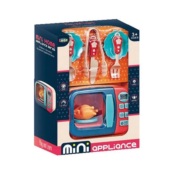 Mini Appliance mikrohullámú sütő játékszett fénnyel