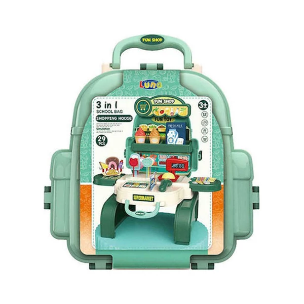 Édességbolt hátizsák tárolóban 3 az 1-ben 29db-os