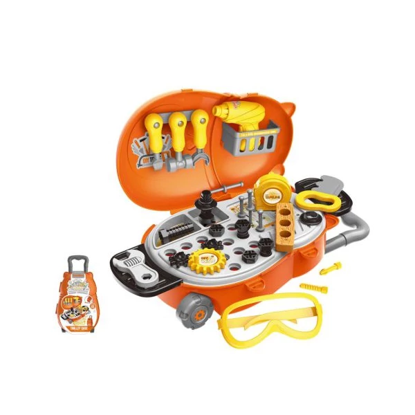 Nagy játék barkácsszett gurulós kofferban 30db-os