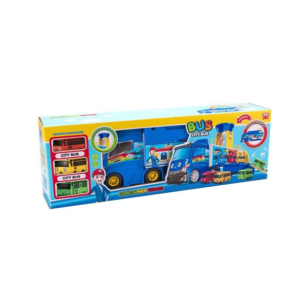 Autószállító busz játékszett hanggal