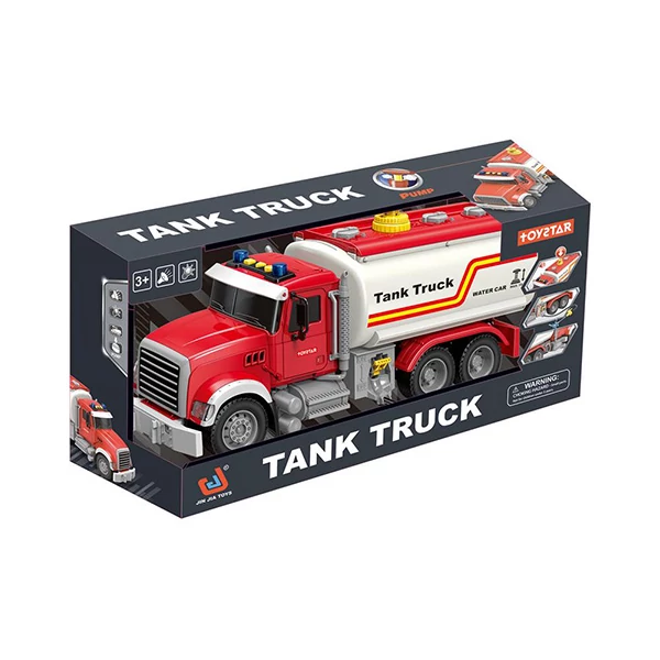 ToyStar üzemanyagszállító tartályos teherautó piros színben fény és hang effektekkel 36cm