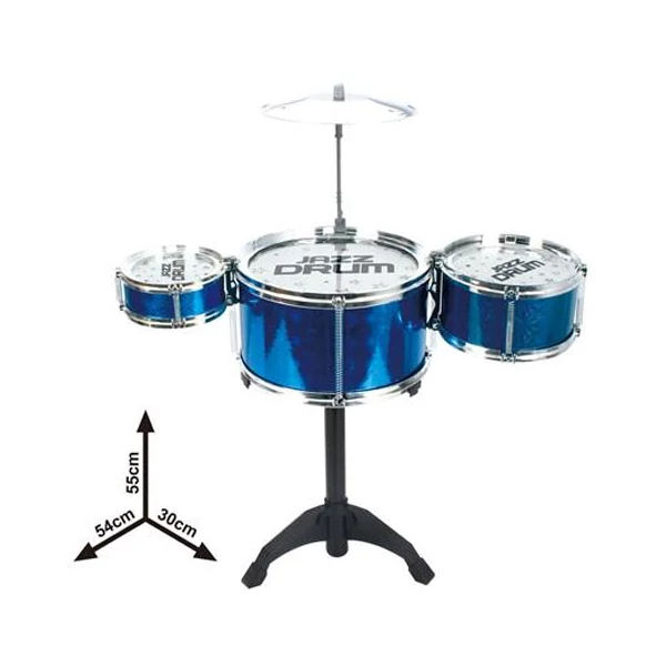 Jazz Drum állványos 4 részes kék dob játékszett