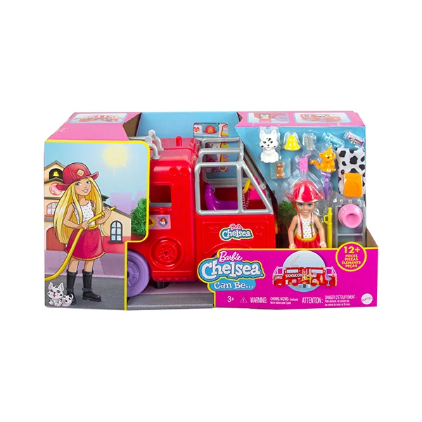 Barbie: Chelsea tűzoltóautó játékszett - Mattel