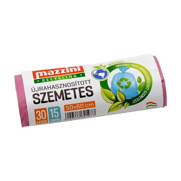 Mazzini újrahasznosított szemeteszsák 30L 15db