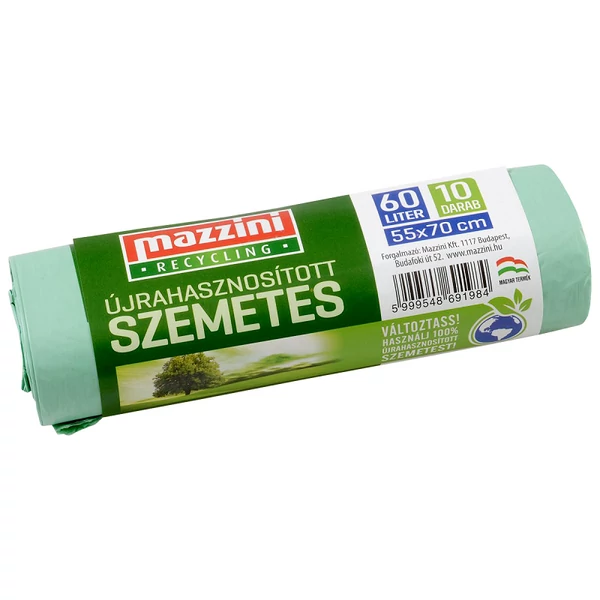 Mazzini újrahasznosított szemeteszsák 60L 10db