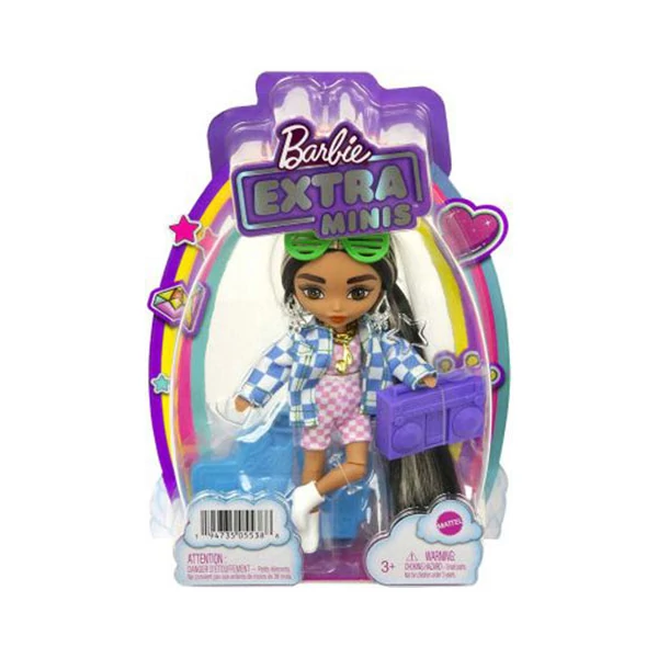 Barbie Extravagáns mini baba kockás ruhában - Mattel