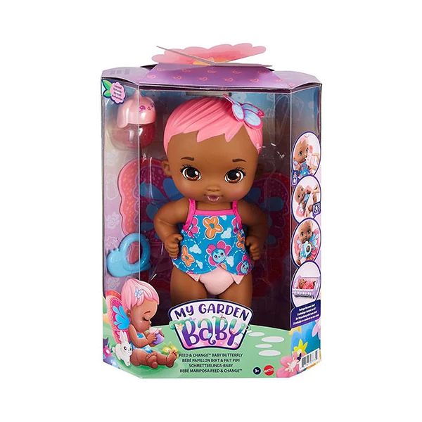 My Garden Baby: Édi-Bébi gondoskodás pillangó baba 30cm - Mattel