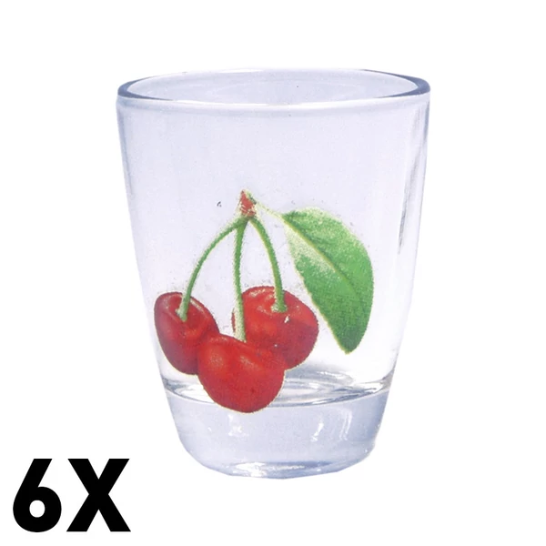 Pálinkás pohár (felespohár) cseresznye 30ml 6db