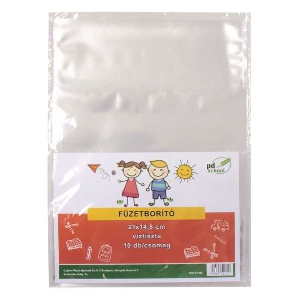 PD school füzetboritó a/5 ipp víztiszta 10db p0019-0183