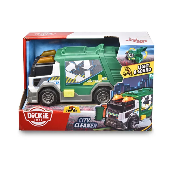 Városi kukásautó fénnyel és hanggal 15cm - Dickie Toys